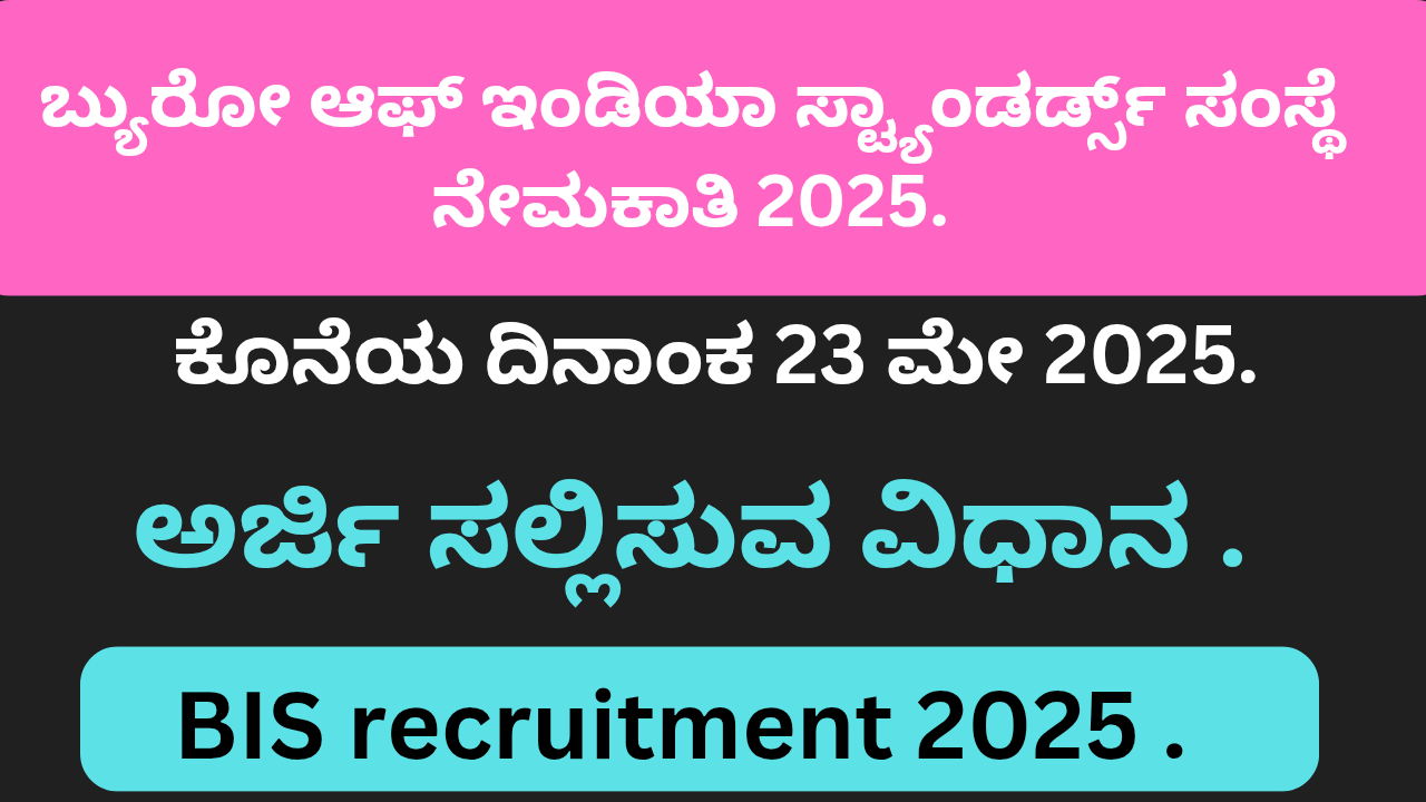 BIS recruitment 2025
