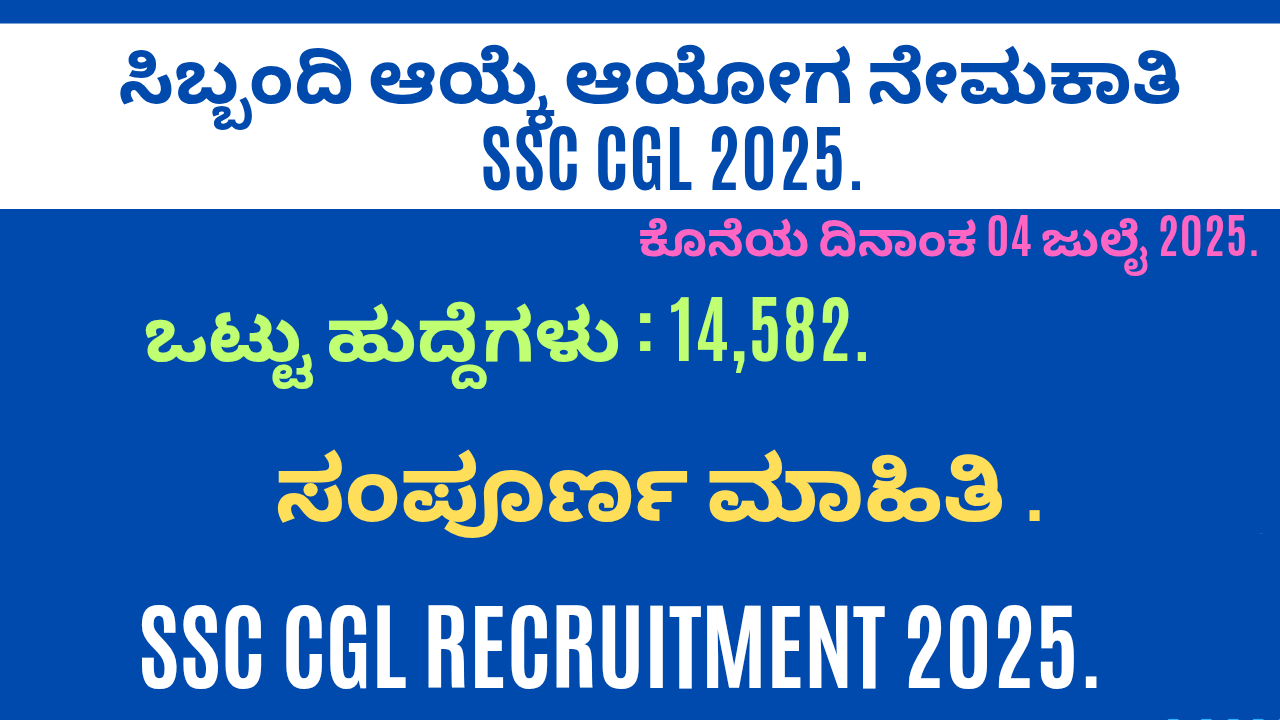 SSC CGL Recruitment 2025
