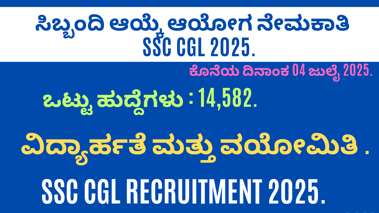 SSC CGL Recruitment 2025