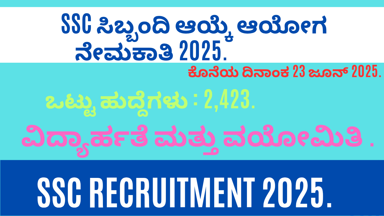 SSC Recruitment 2025