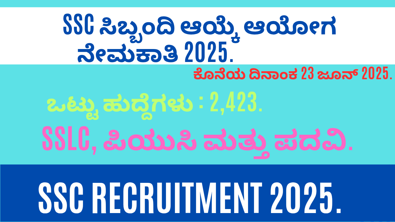 SSC Recruitment 2025